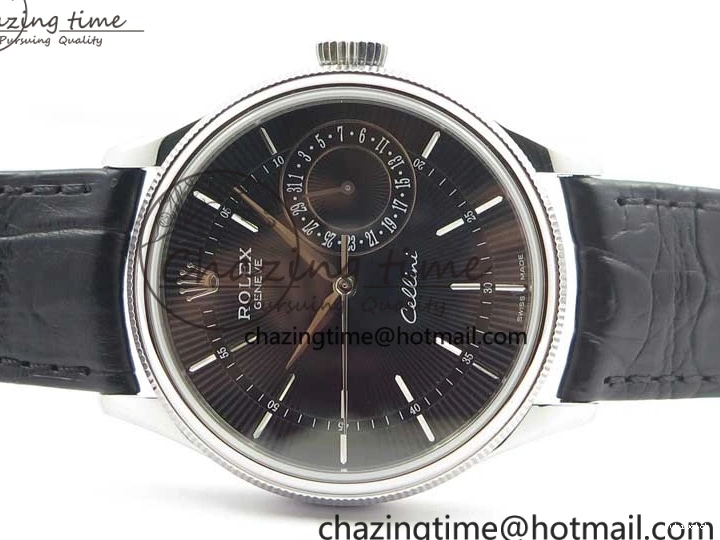 Edition SS on SA3165 Black Leather Strap Black Sticks Date Dial BP Maker Best Markers Real 50519 Cellini 1117